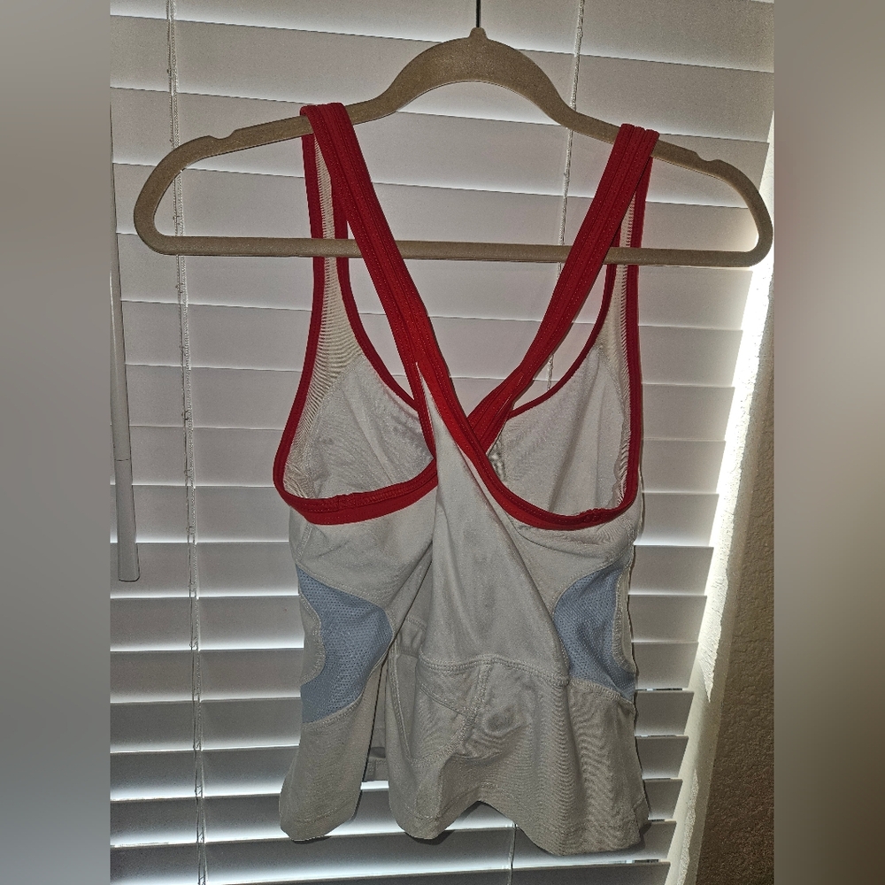 women's Nike Red and White sporty Tank Top - Picture 2 of 5